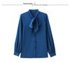 Women's Fashion Silk Long-Sleeve Bow Shirt, 2025 New Collection