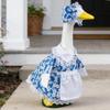 Spring Pastoral Dress & Hat for Porch Goose 58cm, Wedding Holiday Decoration, Yard Patio Lawn Outdoor Goose Costume Outfit