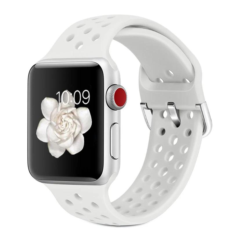 Cinturino in Silicone per Apple Watch Band 45mm 44mm 41mm 42mm 46mm Ultra 2 49mm Sportivo Traspirante Cinturino iWatch 10 9 8 7 6 5 4 SE Correa