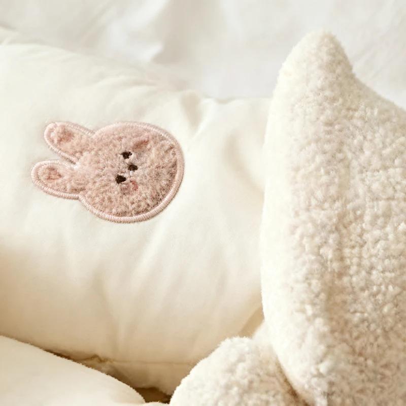 Thickened Fleece Baby Stroller Handle Gloves Cute Bear Bunny Design Windproof Warm Winter Children's Outdoor Sports Mittens