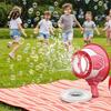Konzentriertes Seifenblasenflüssigkeits-Zubehörset Luftkanonen-Spielzeug für Kinder Handgehaltener angetriebener Bläser mit tragbarem Herstellerlösung 10 Nachfüllungen Batterielos