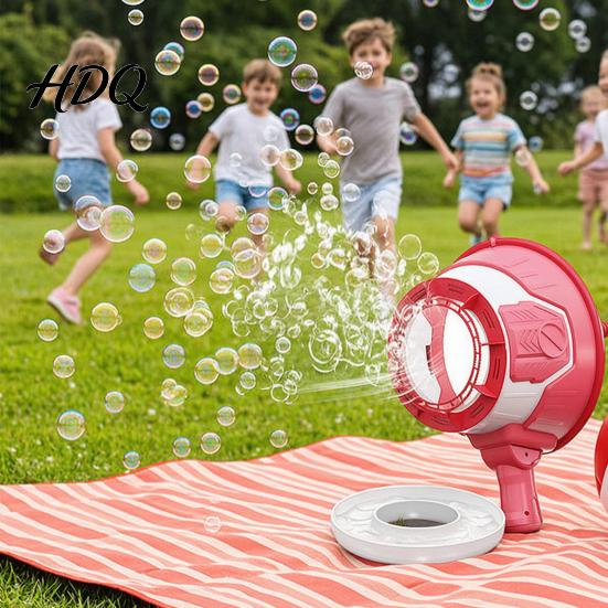 Konzentriertes Seifenblasenflüssigkeits-Zubehörset Luftkanonen-Spielzeug für Kinder Handgehaltener angetriebener Bläser mit tragbarem Herstellerlösung 10 Nachfüllungen Batterielos