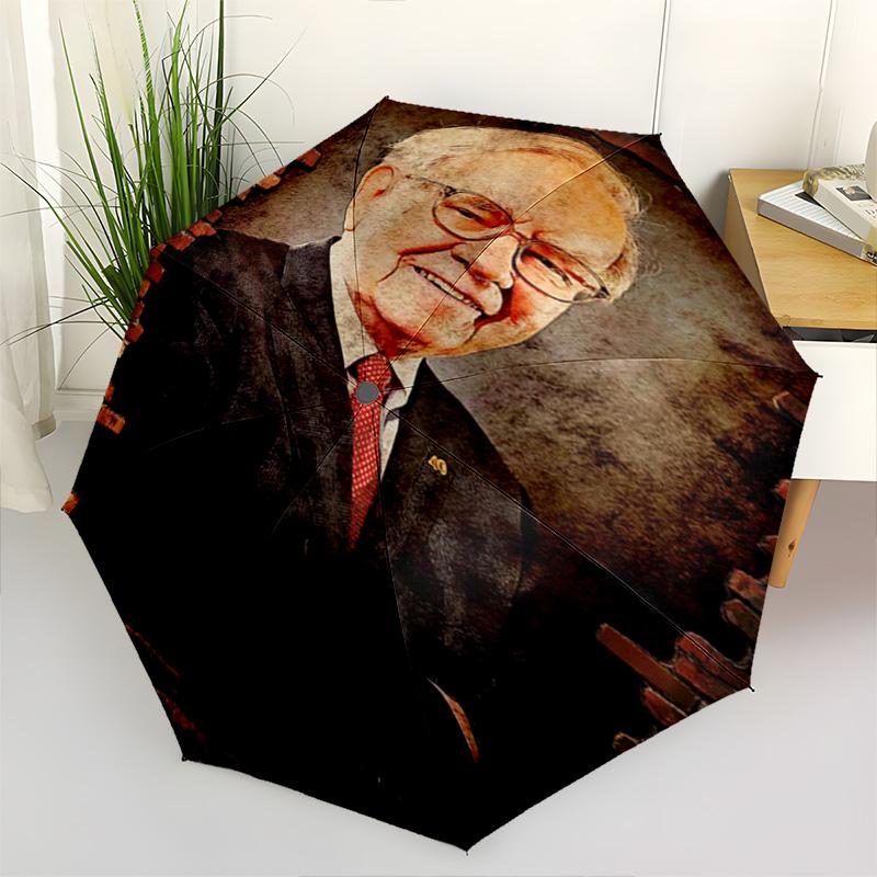 1pc celebrity Umbrella Portable Folding Umbrella Iron Frame Hole Bone Structure Outdoor Home Umbrella