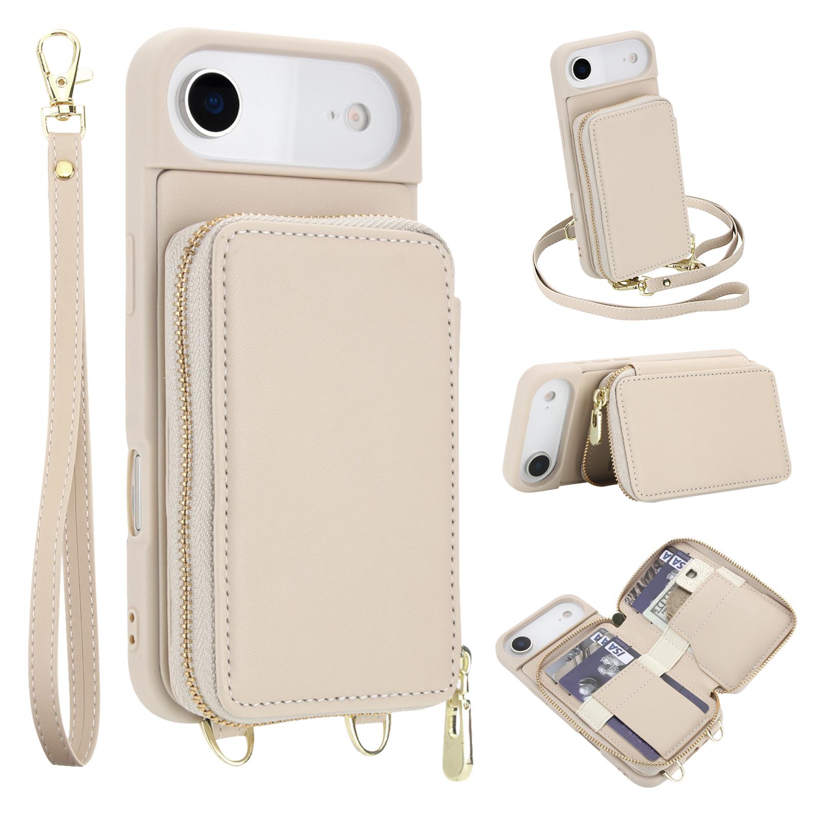

Для iPhone Air Case RFID-блокуючий гаманець на блискавці Шкіра + ТПУ Чохол для телефону з ремінцем на плече