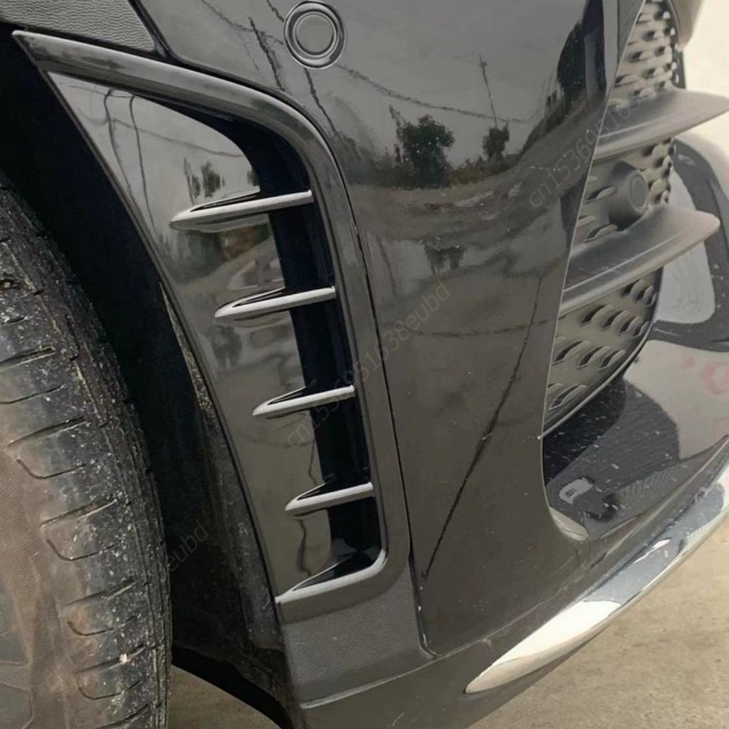 Front Bumper Wind Knife Blade For Mercedes GLC Class C253 X253 GLC260 GLC300 2020 2021 2022 Carbon Fiber Look Bumper Spoiler