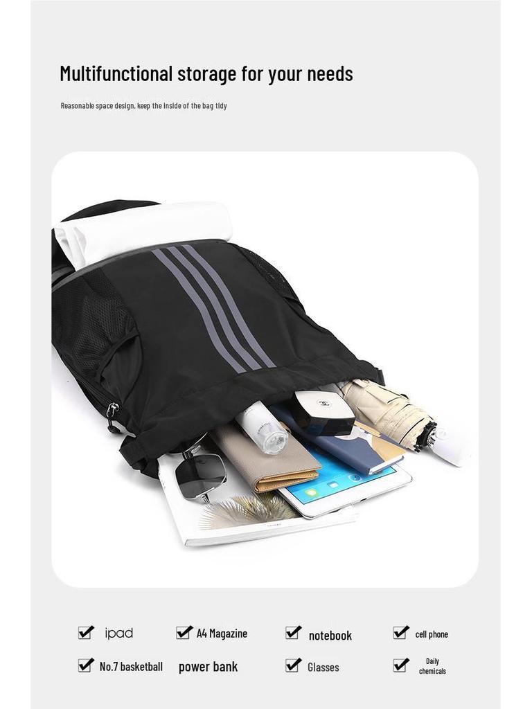 Women's Outdoor Drawstring Backpack for Travel, School, Sports, Fitness, and Basketball Storage