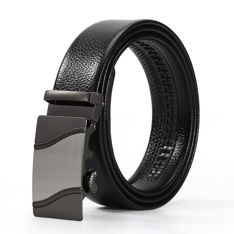 Leopard Automatic Button Head Men'S Dress Belt Men'S Green Business Casual Pants Belt