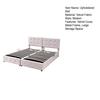 Bed Upholstered 180x200cm Hydraulic Storage Bed High Box Multifunctional Double Skin-Friendly Velvet Fabric Beige Flat