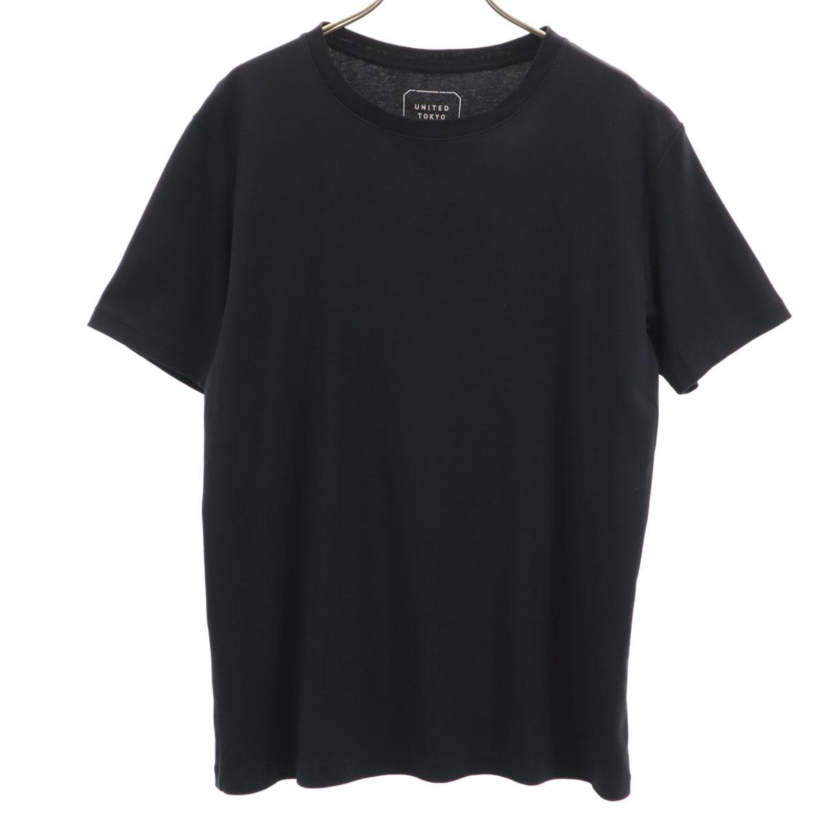 

UNITED TOKYO сделано в Японии Футболка с коротким рукавом 2 черных Однотонная Мужская Б/у