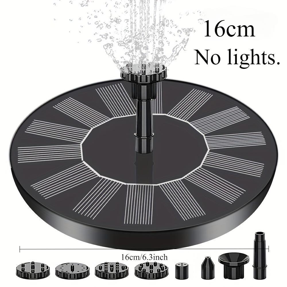 

Круглый солнечный фонтан для бассейна на открытом воздухе, фонтан для купания птиц, плавающий фонтан для сада, насос для фонтана 16cm