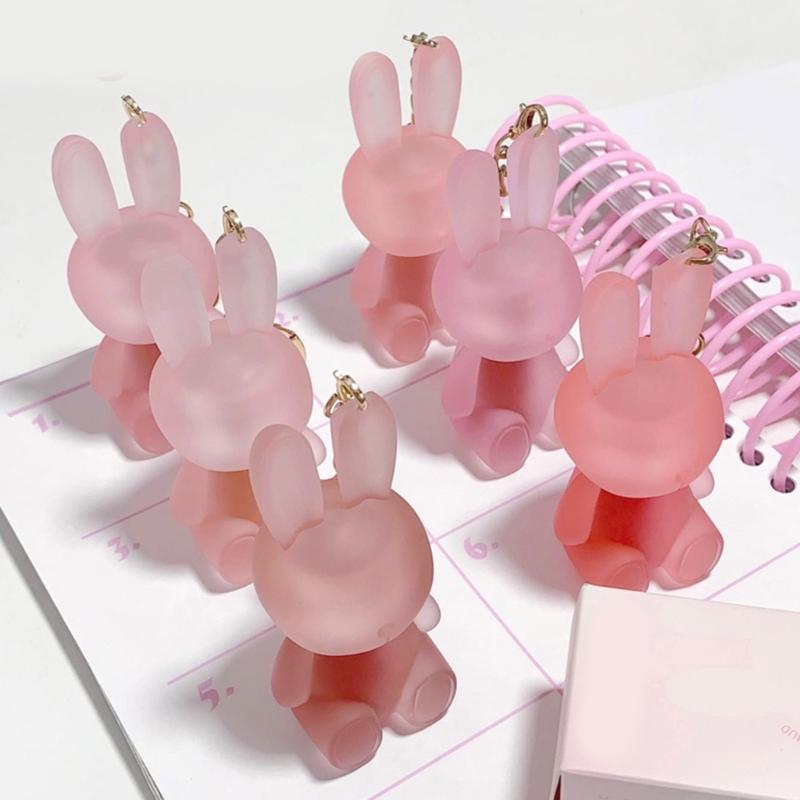 Elegant Lip Gloss Charm Keychain Fashion Rabbit Key Ornament Rabbit Key Pendant Perfect for Daily Wear and Party Wear
