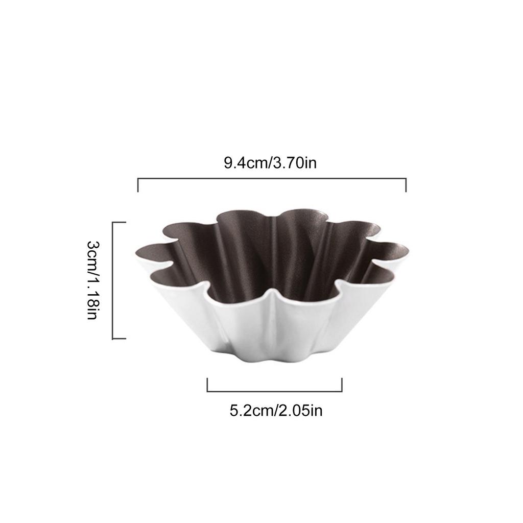 4Pcs Eggs Tart Molds Tiny Pie Tartlets Dessert Molds Aluminium Small Tart Pans Small Cupcakes Molds Bakings Cups