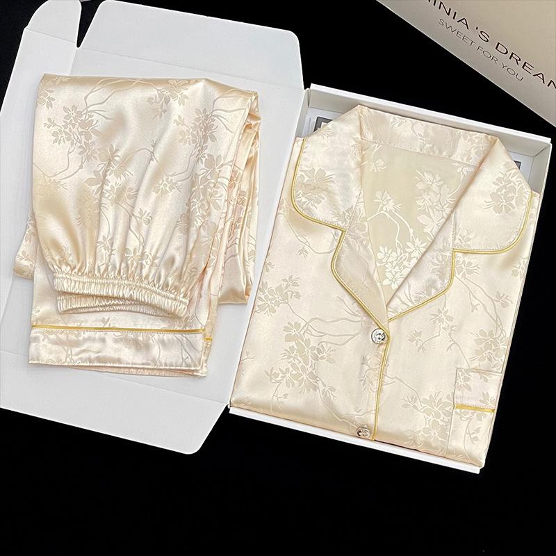 

Простой легкий роскошный летний комплект с брюками с коротким рукавом женский китайский свободный и удобный комплект для дома M