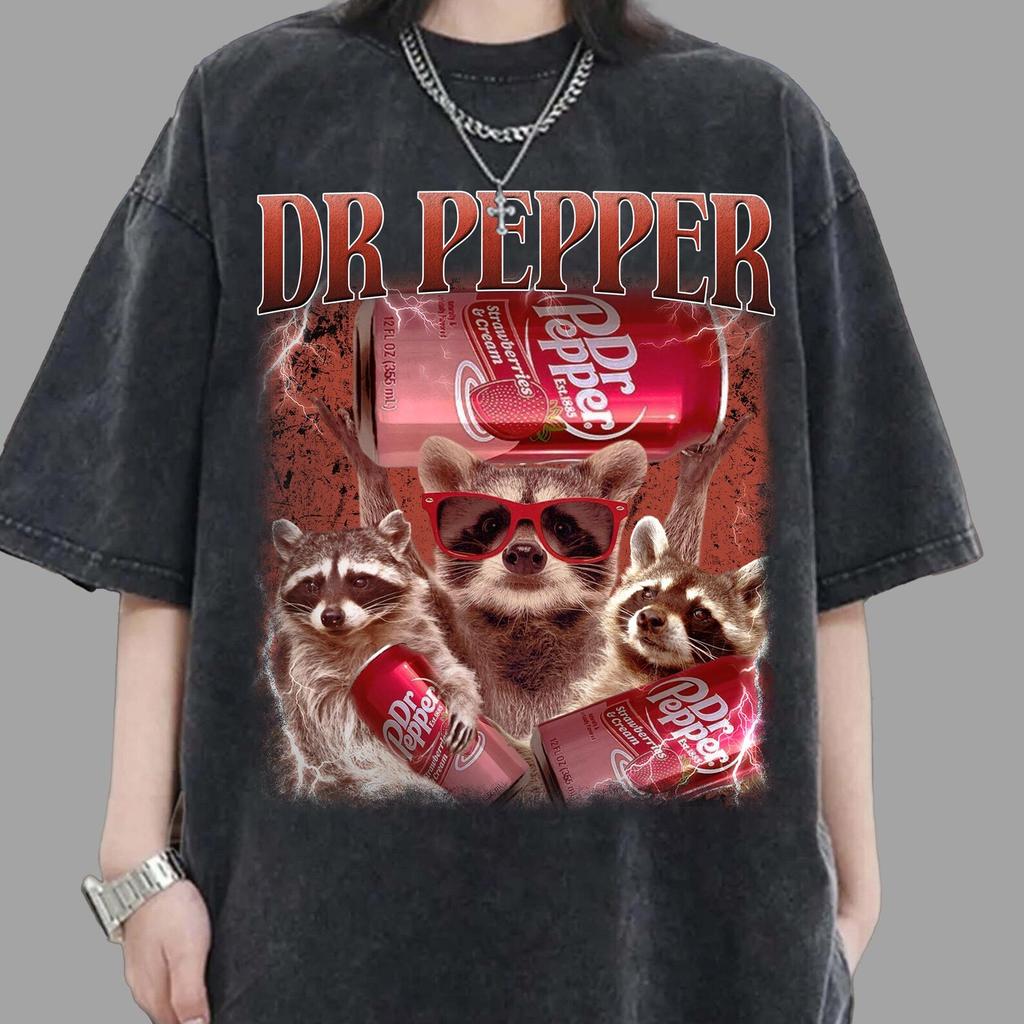 Raccoon Dr Pepper Comfort Colors T-Shirt, Retro Bootleg Design