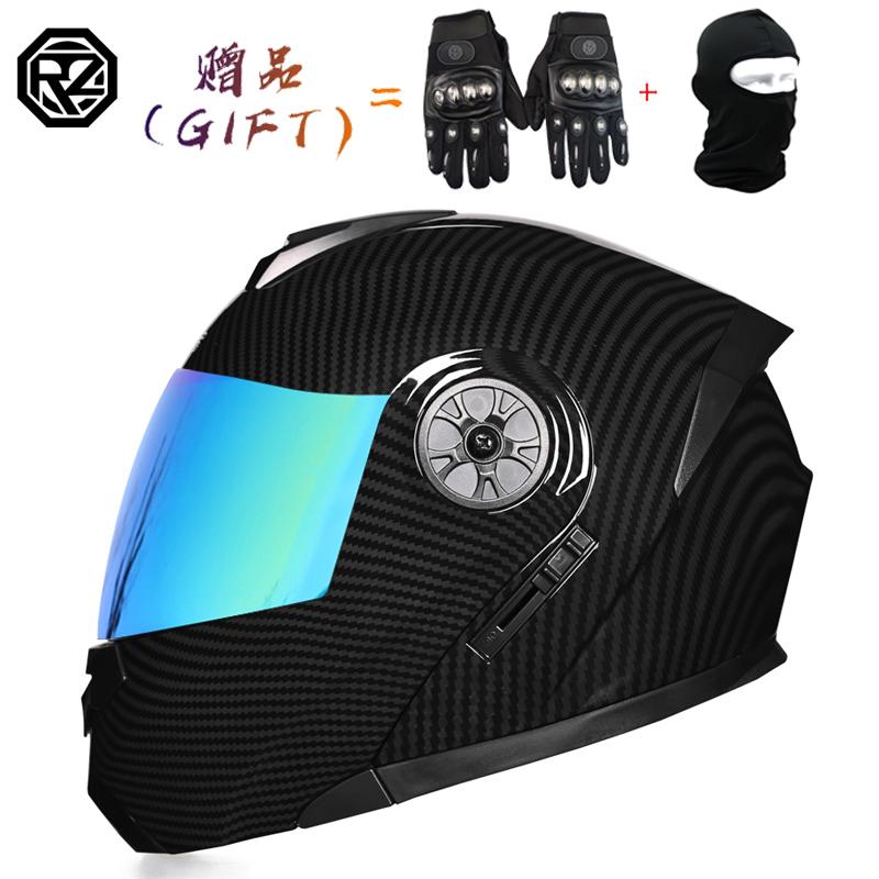 Latest DOT Approved Safety Modular Flip Motorcycle Helmet Racing Dual Lens Helmet Interior Visor