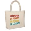 Beach Bag - PLANETEE - Clémence Goddess Legend Vintage - Cotton - Beige - Printed In France