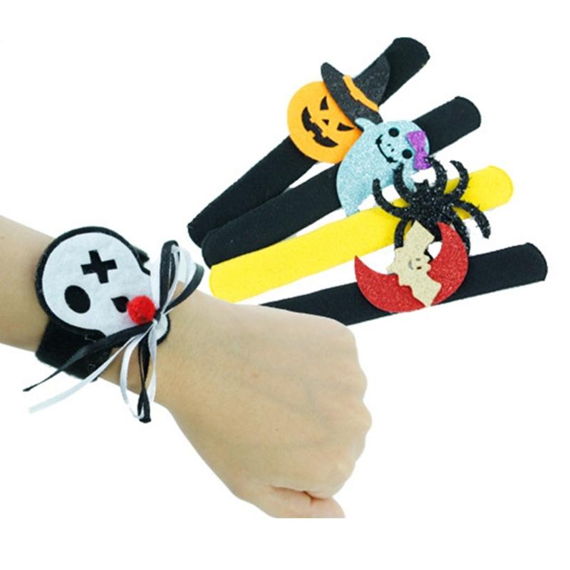 Holiday Wrist Accessories Set of 10 Slap Bracelets for Group Guests, Seasonal Wristbands for Class Parties and Family Plans