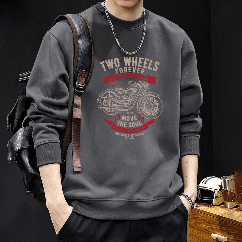 Herren Schweres Rundhals-Sweatshirt - Herbst/Winter Buchstabendruck Lässig Trendige Markenjacke