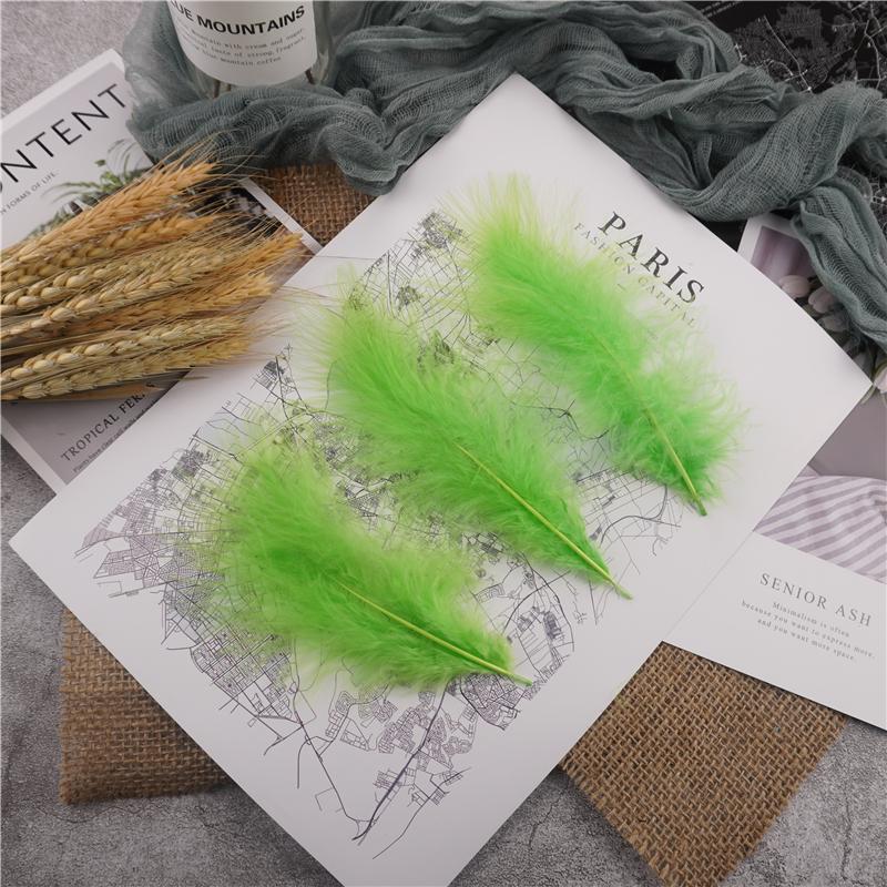 10-15Cm Fluffy Turkey Feathers Hard Stick Colorful Marabou Plume Wedding Party Decoration Jewelry Creation Accessories