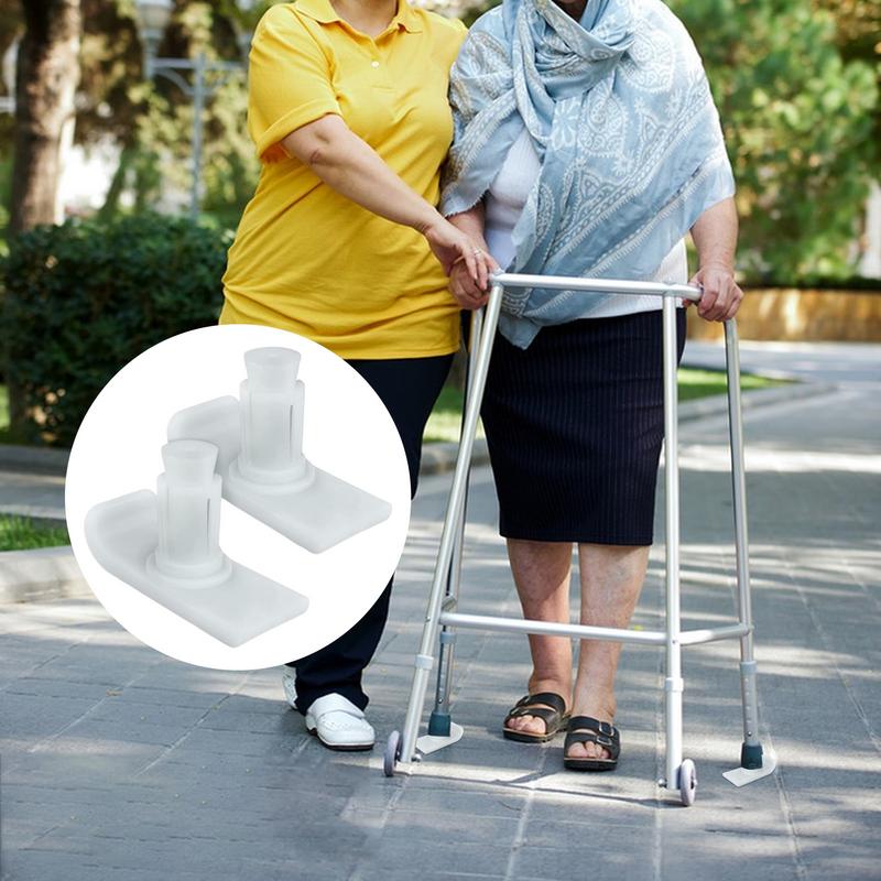 Walker Skis Senior Walking Frame Feet Mat Heavy Duty Walking Frame Foot Pad 2 Pieces For Leg Injury Seniors Elderly Use