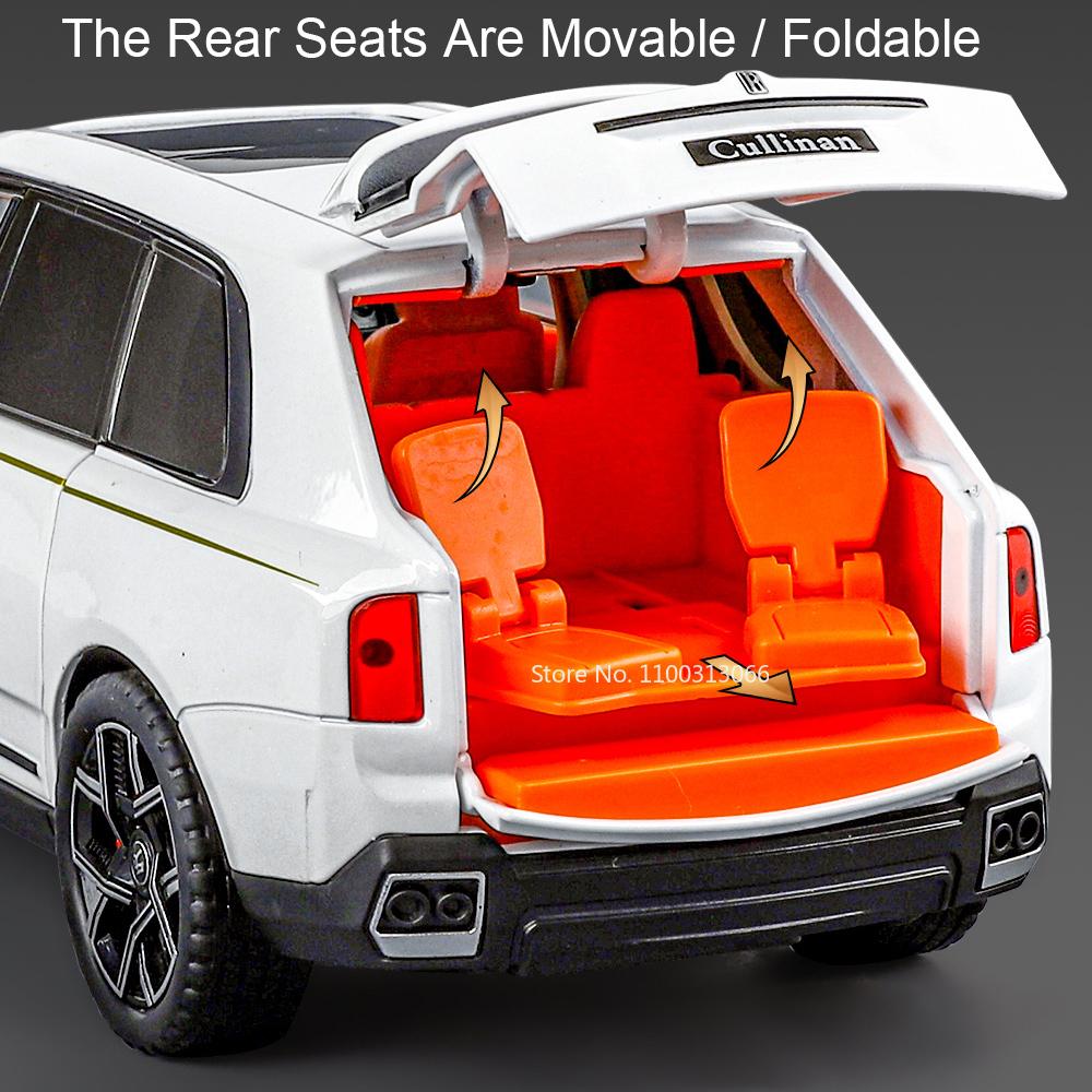 1:24 Rolls Royce Cullinan Spectre Cars Toys Models Alloy with Light Sound Miniature Car Wheel Steering Vehicles Model Ornament