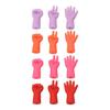 6Pcs Hand Shape Needle Stoppers Crochet Hook Point Stoppers Knitting Needle Tip Protectors for Weaving Yarn Craft