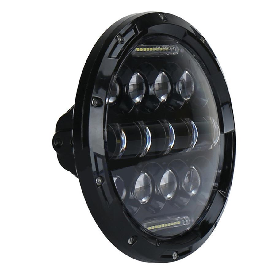 Pair 7'' 150W 10920LM Round Black Cree LED Headlight High Low Beam With White DRL for Harley Jeep Wrangler JK TJ LJ CJ Hummber H1 H2