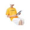 Anta Letter Print Casual T-Shirt Unisex Tops Yellow 152228101-3