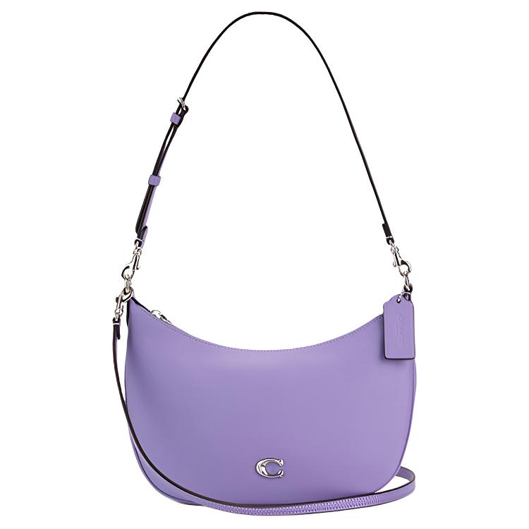 

Coach Sculpted 26 Removable Shoulder Strap Leather Handbag Women Handbags Violet CAZ04-LHVHM Basic Set (Bag+Dust Bag)