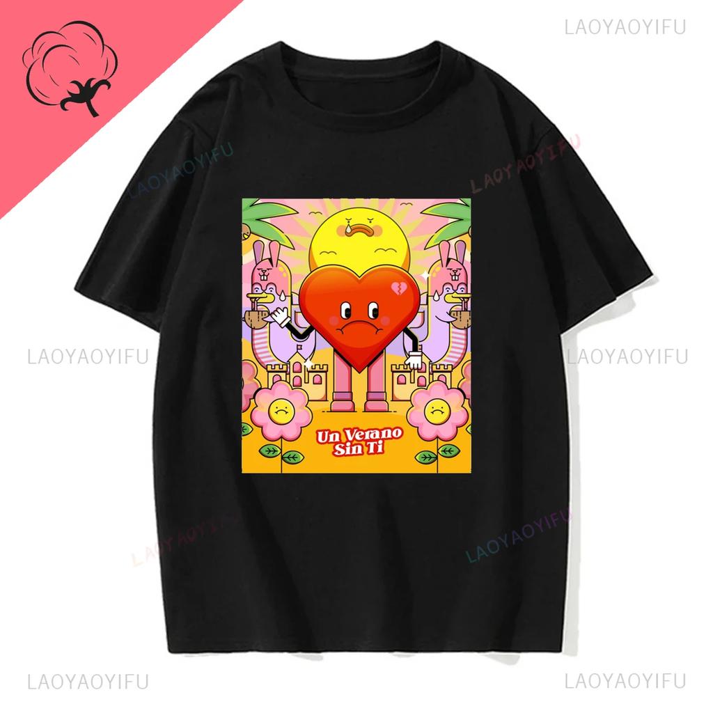 Un Verano Sin Ti Bad Bunny Tu No Eresyythkg Printed Pure Breathable and Summer Shortsleev Casual Oneck Comfortable Men Tshirt