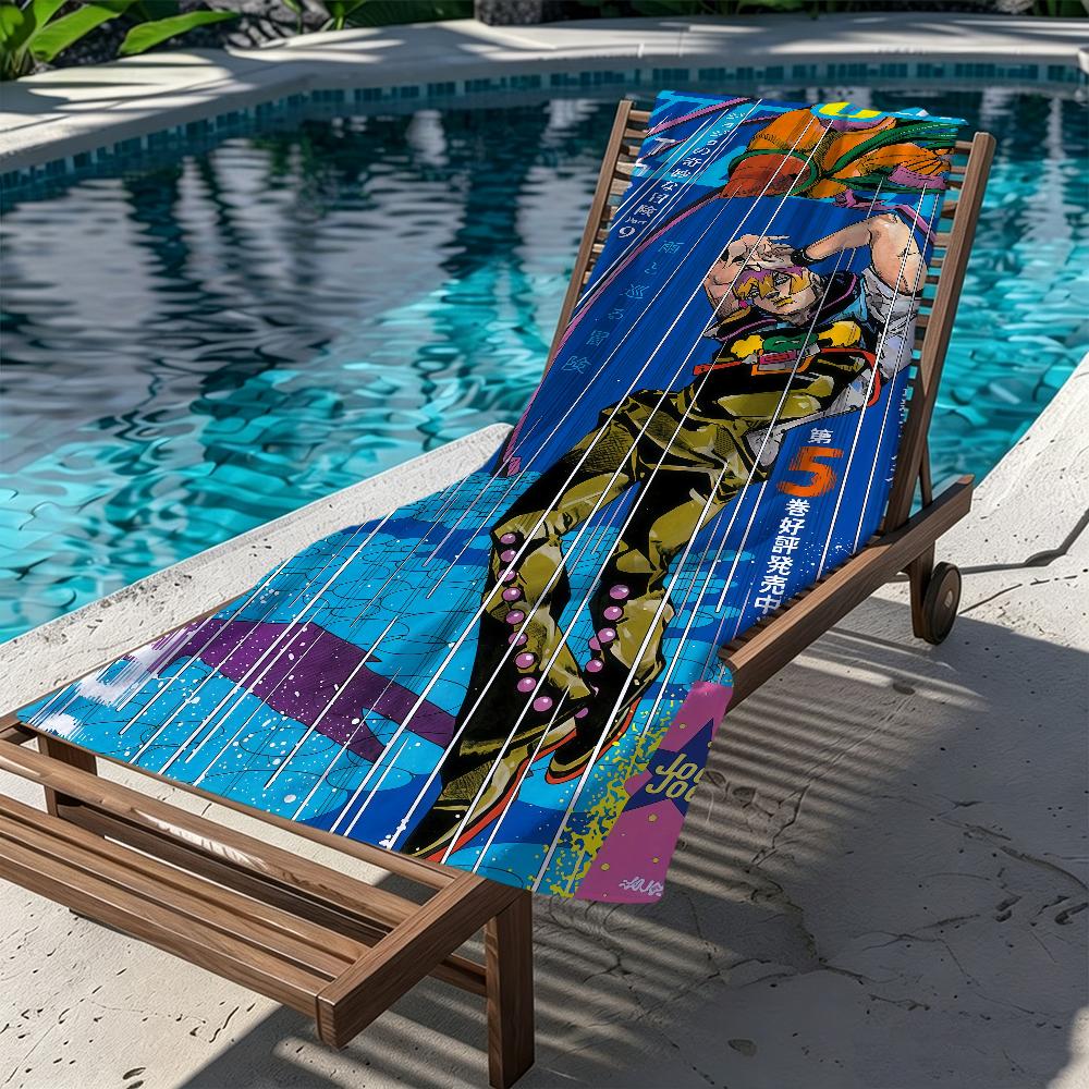 Anime J-JoJo süßes Bizarres Handtuch Groß Schnelltrocknendes Mikrofaser weich Strandtuch für Reise Fitness Sauna Baden Camping