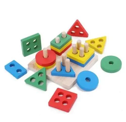 8 In 1 Montessori Permanence Box Carrots Toys Child Wooden Shape Sorting Matching Educational Toys for Kid Over Age 1-Year-Old