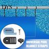 Reinforced Solar Blanket Connectors Cover Reel Attachment Kit, Pool Strap And Clip, Sturdy Plastic Buckle Kit Tube Fastening for Inground Swimming