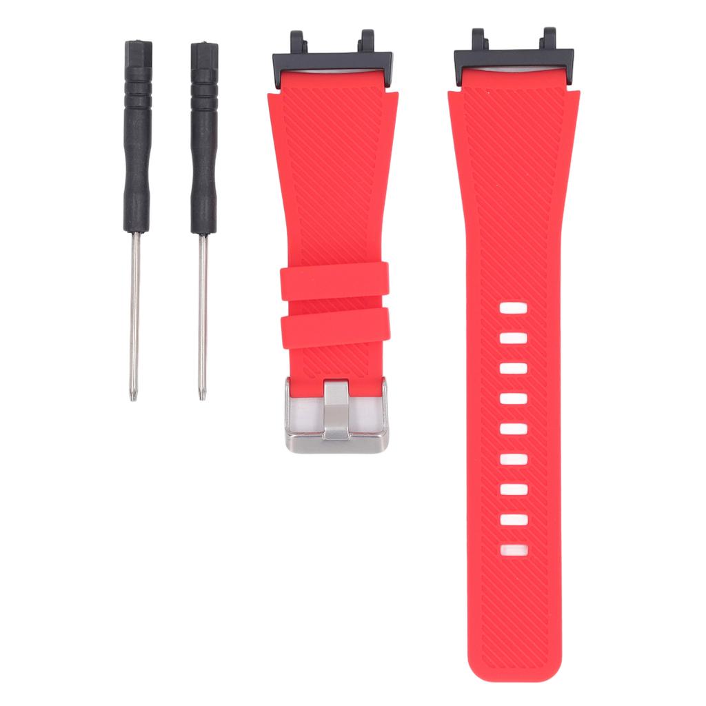 Smart Watch Band for Men Women Metal Silicone Solid Color Elastic Soft Smartwatch Replacement Strap