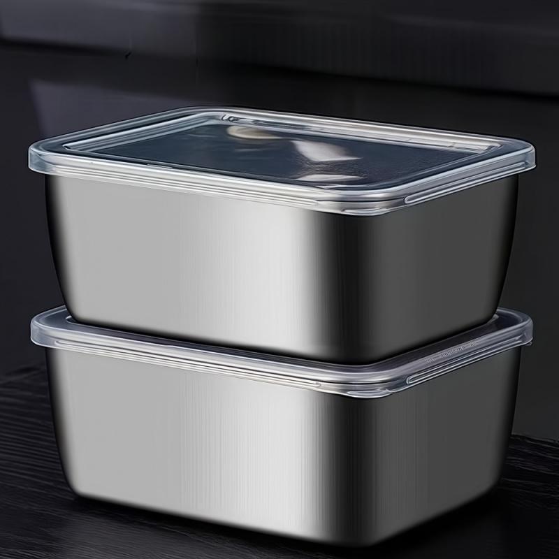 8pcs Stackable Stainless Steel Food Storage Containers with Airtight Lids, Suitable for Microwave and Meal Prep Use