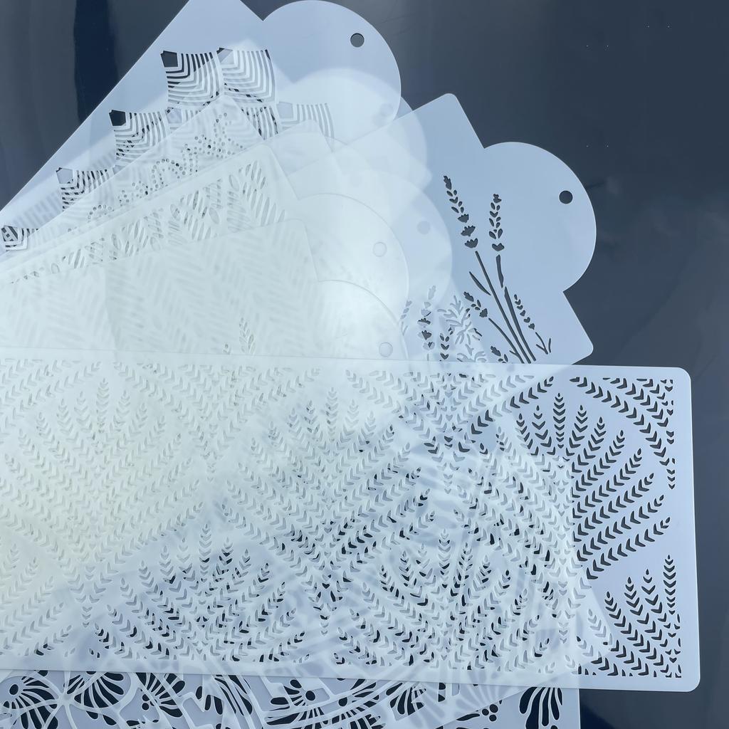 Cake Stencil Fondant Lace Spray Cake Mold Boder Stencils Template Baking Pastry Cake Decoration Tool Pattern Printing Stencil
