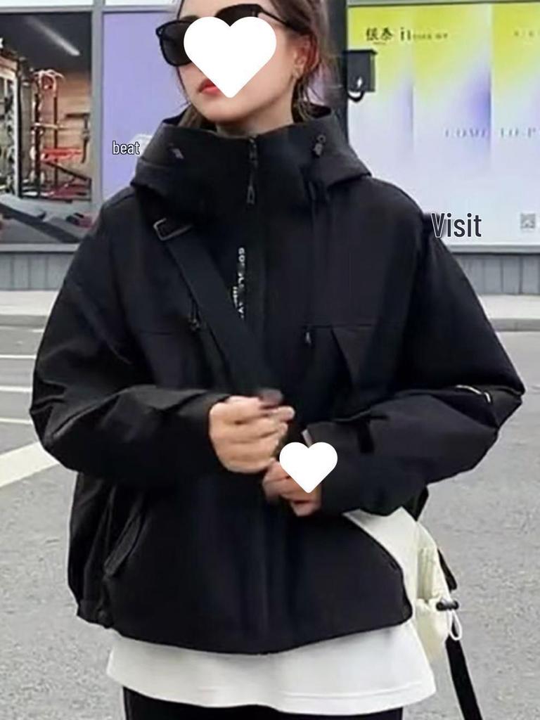 Women's European-Style Casual Hooded Windbreaker Baseball Jacket – Autumn Fashion Sports Coat