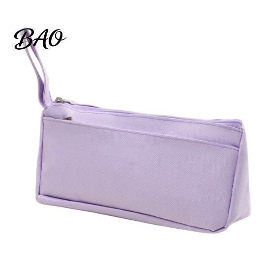 Large Capacity Storage for Rulers Pencil Case with Zipper And Handle, Durable Oxford Solid Color Portable Stationery Organizer School Organizer,
