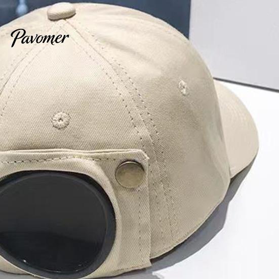 Travel Sunshade Accessories Pilot Goggles Baseball Cap, Integrated Foldable Design, Adjustable UV Casual Hat Resistant Sun for Outdoor Sports