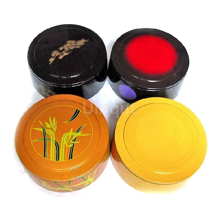 Japanese Sushi Bucket Sashimi Seafood Dish Cuisine Fruit Food Tray Salmon Ice Plate Round Box with Lid Lunch Box Dim Sum Box