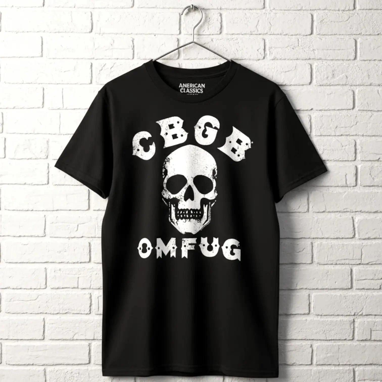 CBGB OMFUG Vintage Skull Men s T Shirt XXXL