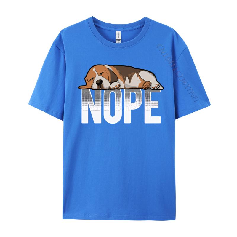 Beagle Dog Nope Vintage Tshirt Mens All Cotton Loose Fitting Oversized Tshirt Top Grahpic Tee Shirt