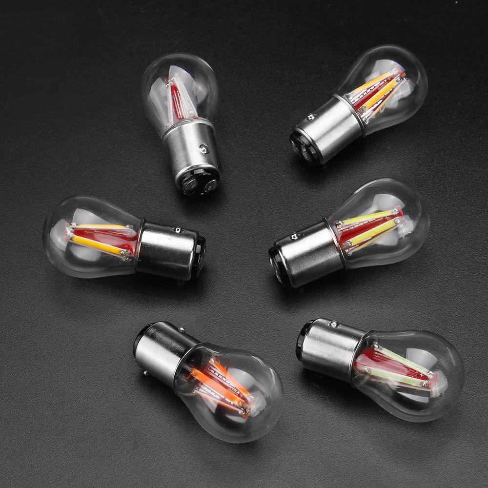 DRL Turn Brake 1156 BA15S P21W Car LED COB Bulb 4 Filament Reverse Lamp Signal Light
