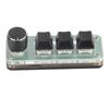 3 Key Small Keypad Multifunctional Shortcut RGB Backlight USB Mechanical Keyboard with Knob for DIY Programming Gaming