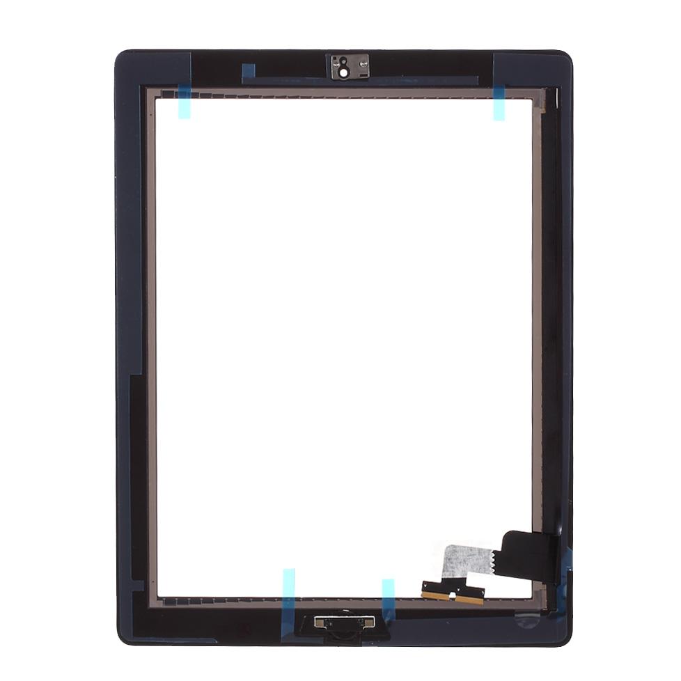 

For iPad 2 Touch Screen Digitizer Assembly w/Front Camera Holder+Home Button+Home Button Holder+Adhesive Tape Etc. Black