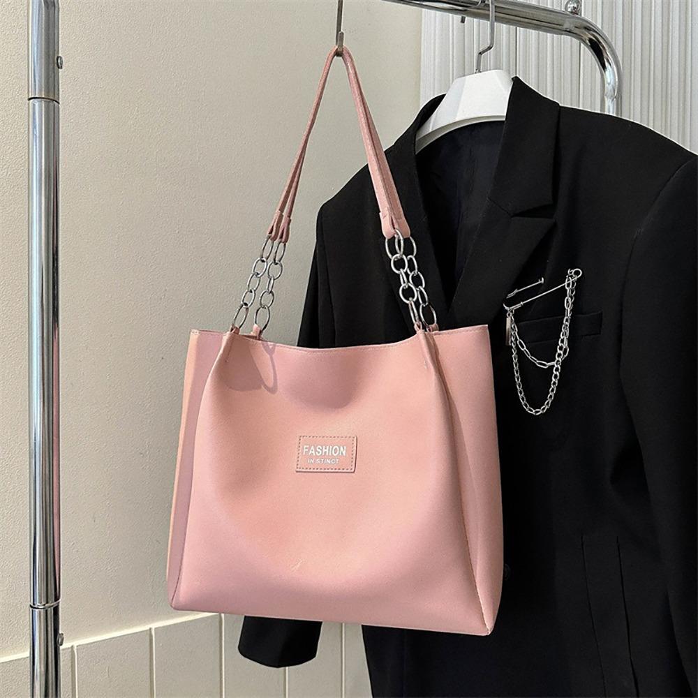 Trend PU Leather Tote Bag Large Capacity Multicolor Underarm Bag Comfortable Hand Bucket Bag Shopping