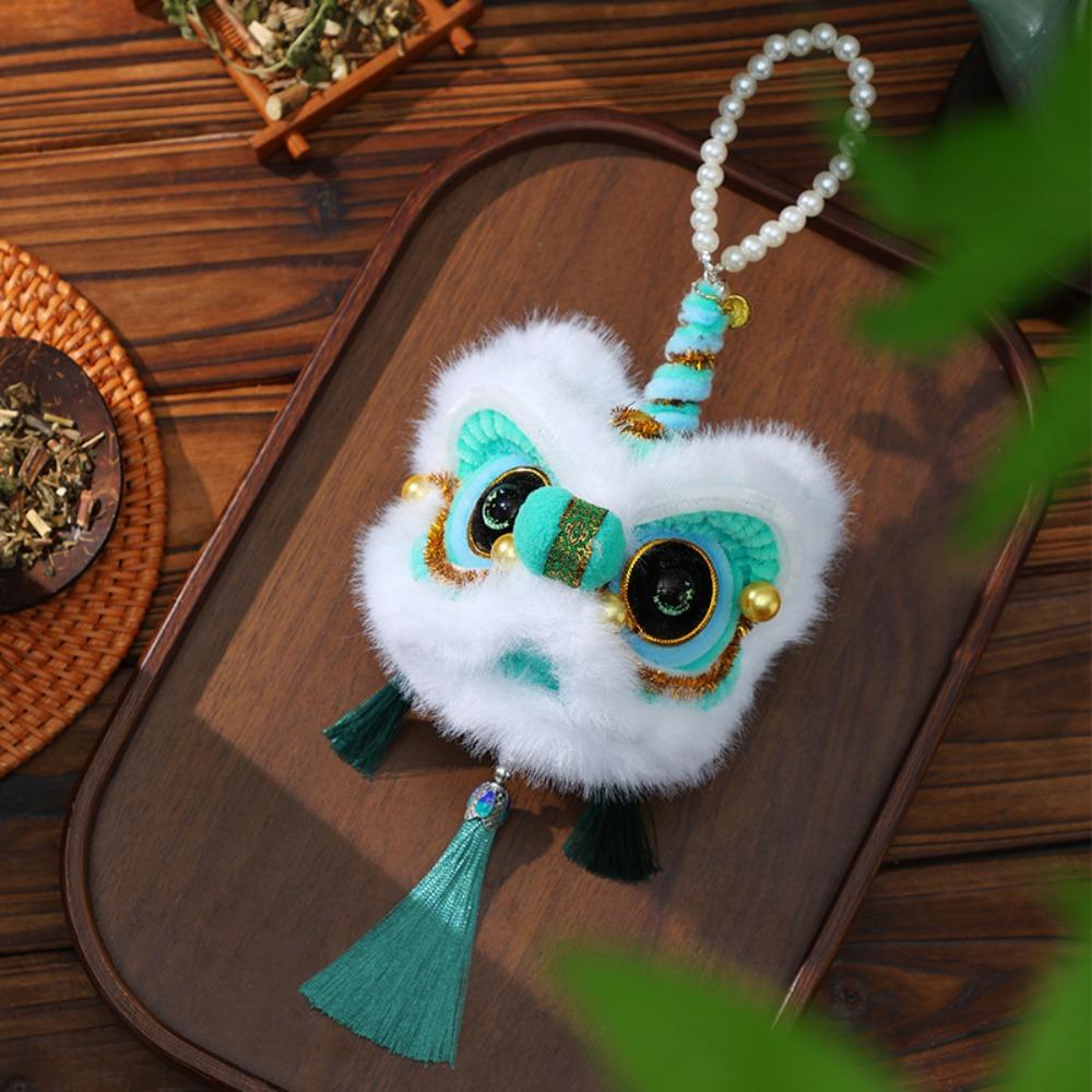 Chinese New Year Spring Festival Festival Lantern LED Light Blessing Luminous Handheld Lamp With Tassel Dancing Lion Pendant