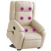 VidaXL Fauteuil Inclinable de Massage Électrique, Chaise de Relaxation avec Dossier et Repose-pied Réglables, Siège de Salon 3205247