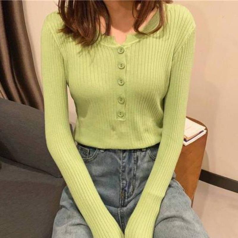 New Slim-fitting Tight-fitting Long-sleeved Knitted Sweater Inside, Autumn and Winter Sweater Women's Bottoming Shirt