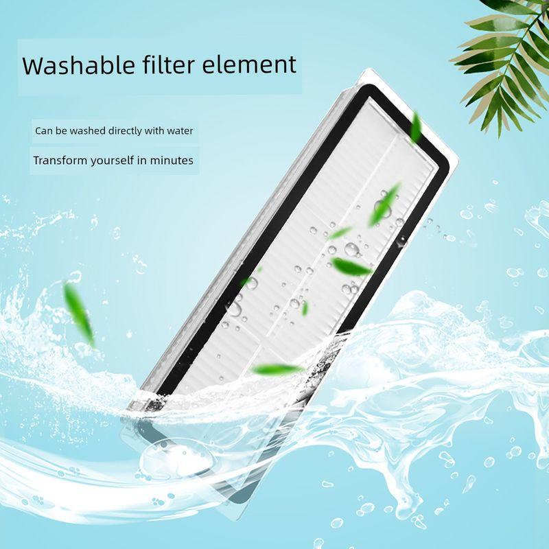 Compatible with Roborock Vacuum Cleaner Accessories P10 Pro/P10S Consumables Dust Bag Side Brush Cleaning Cloth Filter Cleaning Fluid